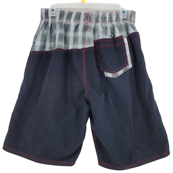 Gecko Hawaii Trunks Shorts Men M Black Gray Mesh Lined Skull Eagle 28x10.5 - Picture 5 of 12